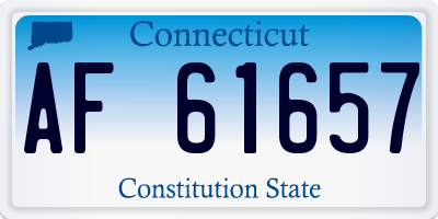CT license plate AF61657