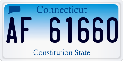 CT license plate AF61660