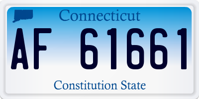 CT license plate AF61661