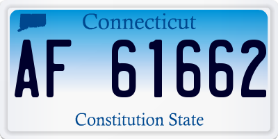CT license plate AF61662