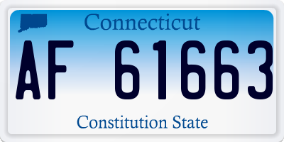 CT license plate AF61663