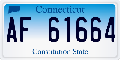 CT license plate AF61664