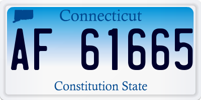 CT license plate AF61665