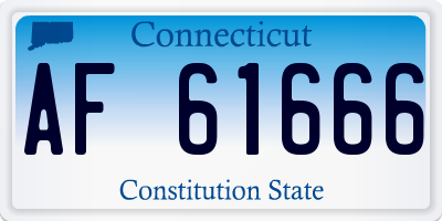 CT license plate AF61666