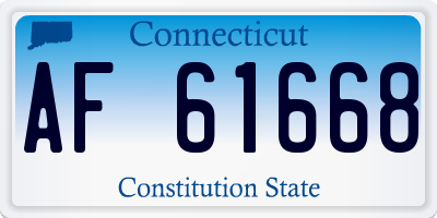 CT license plate AF61668