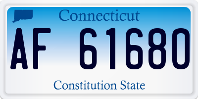 CT license plate AF61680