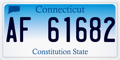 CT license plate AF61682