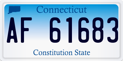 CT license plate AF61683