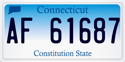CT license plate AF61687