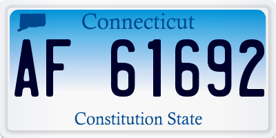CT license plate AF61692
