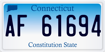 CT license plate AF61694