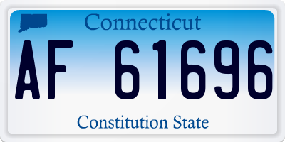 CT license plate AF61696