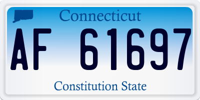 CT license plate AF61697