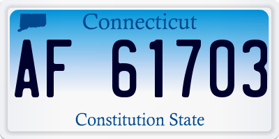 CT license plate AF61703