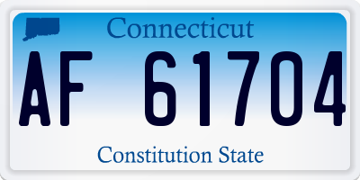 CT license plate AF61704