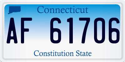 CT license plate AF61706