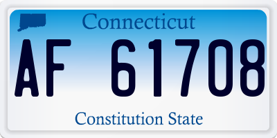 CT license plate AF61708