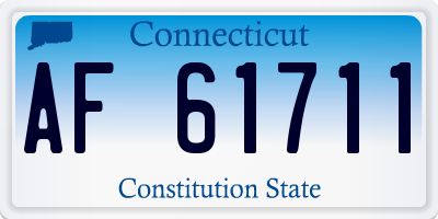 CT license plate AF61711