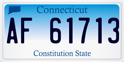 CT license plate AF61713