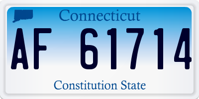 CT license plate AF61714