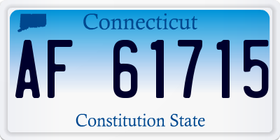 CT license plate AF61715