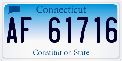 CT license plate AF61716