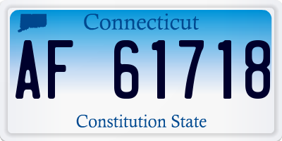 CT license plate AF61718