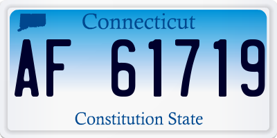 CT license plate AF61719
