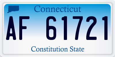 CT license plate AF61721