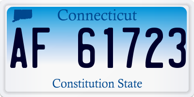 CT license plate AF61723
