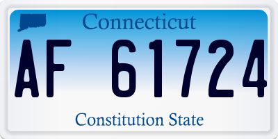 CT license plate AF61724
