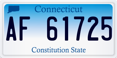 CT license plate AF61725
