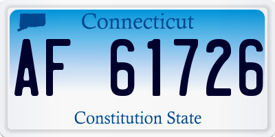 CT license plate AF61726