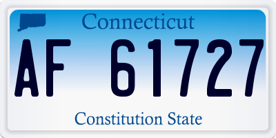 CT license plate AF61727