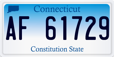 CT license plate AF61729