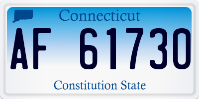 CT license plate AF61730