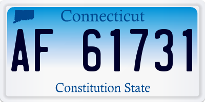 CT license plate AF61731