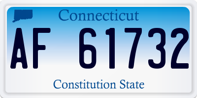 CT license plate AF61732