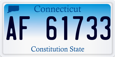 CT license plate AF61733