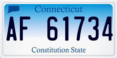 CT license plate AF61734