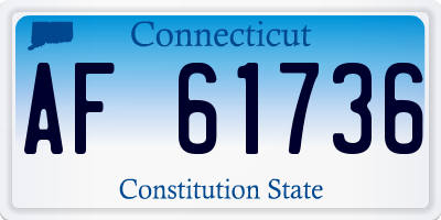 CT license plate AF61736