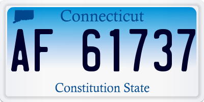 CT license plate AF61737