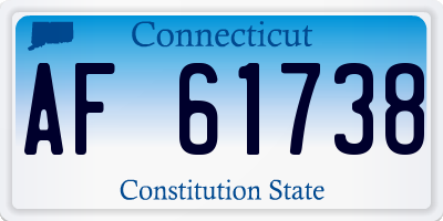 CT license plate AF61738