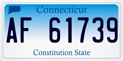 CT license plate AF61739