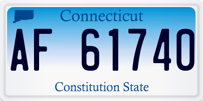 CT license plate AF61740