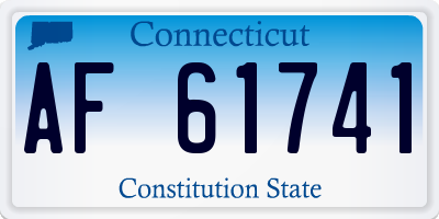 CT license plate AF61741
