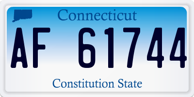 CT license plate AF61744