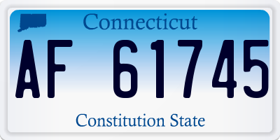 CT license plate AF61745