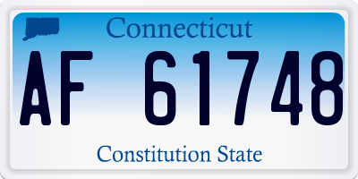 CT license plate AF61748