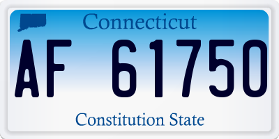 CT license plate AF61750